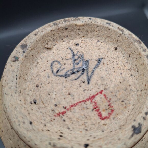 Handcrafted Signed Mexican Ceramic Vase Bird Floral Motif Double Handled Pottery - Picture 7 of 7